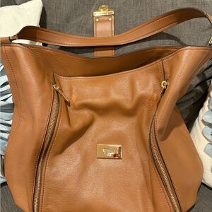 MICHAEL Michael Kors Tan Leather Shoulder Bag